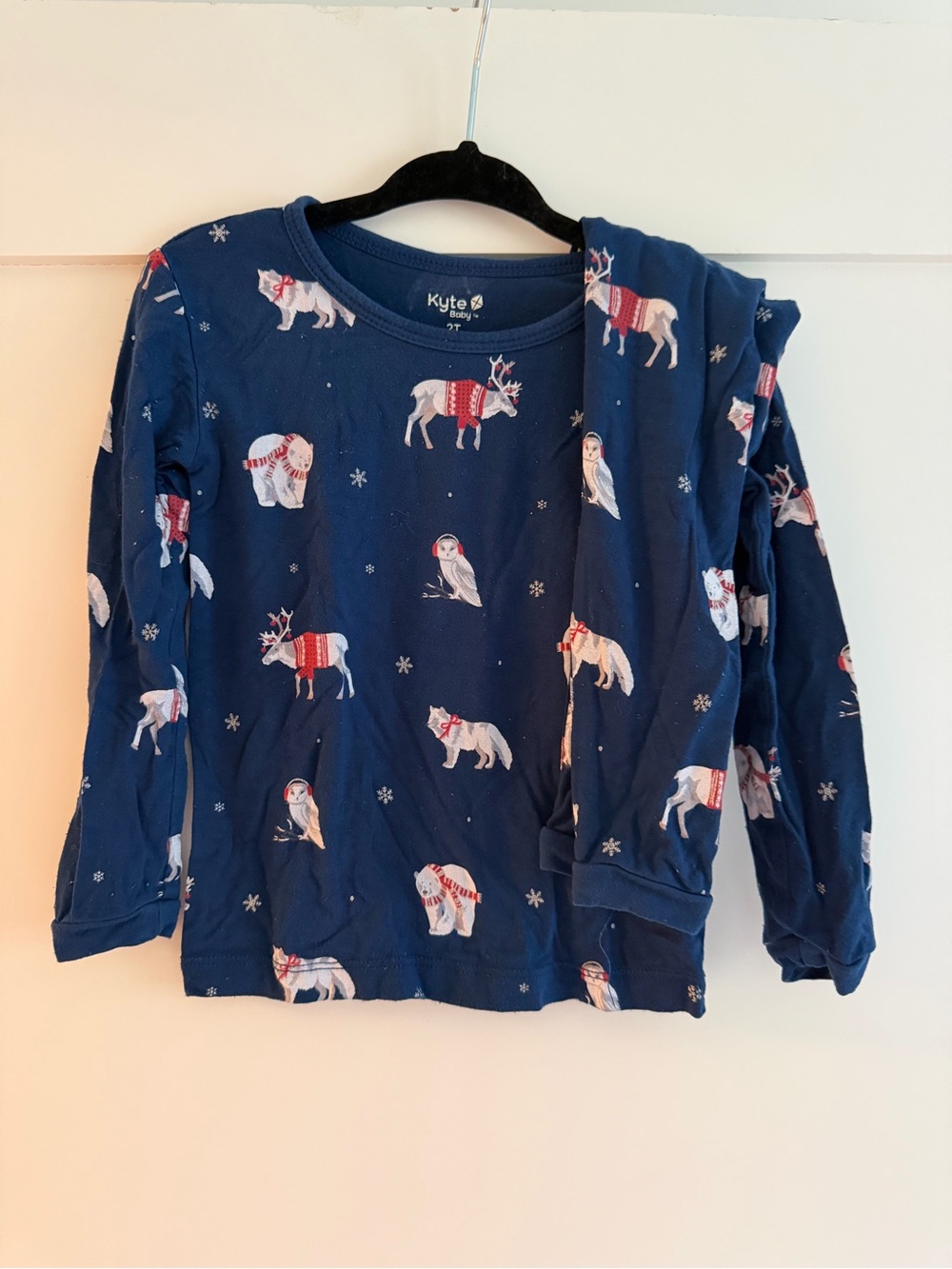 Kyte Baby Navy Holiday Toddler PJs